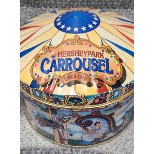 Hershey Park Carrousel Tin Container Hometown Series Canister #13 Vintage 1996